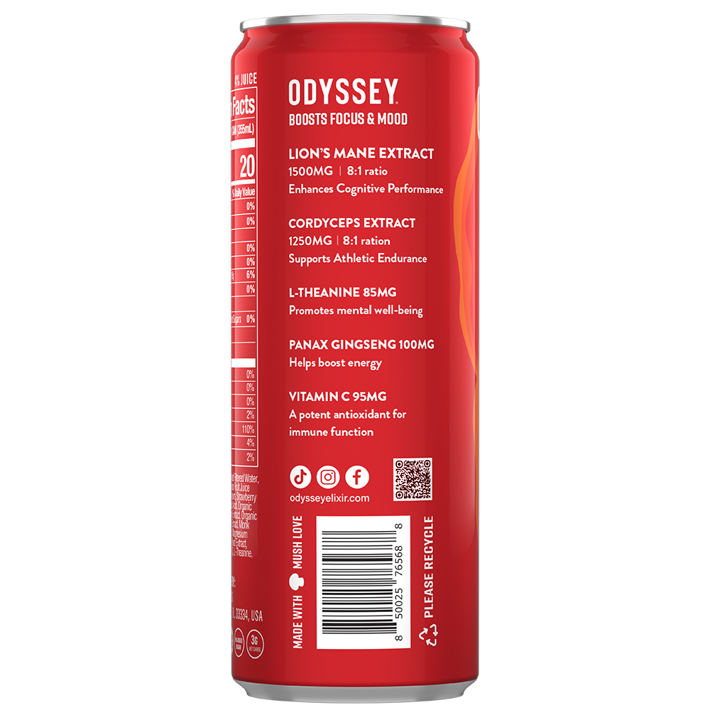 Strawberry Passion Fruit Revive Sparkling Mushroom Hydration