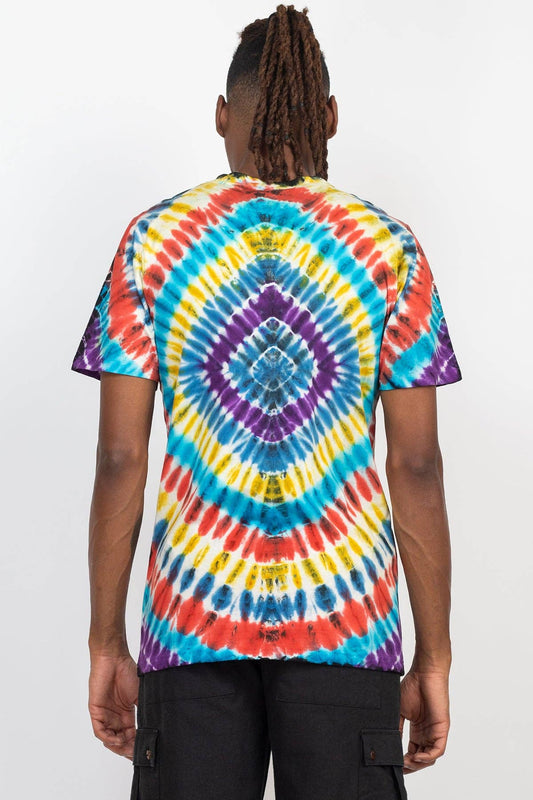 Unisex Diamond Tie-dye T-Shirt: Earth / Small