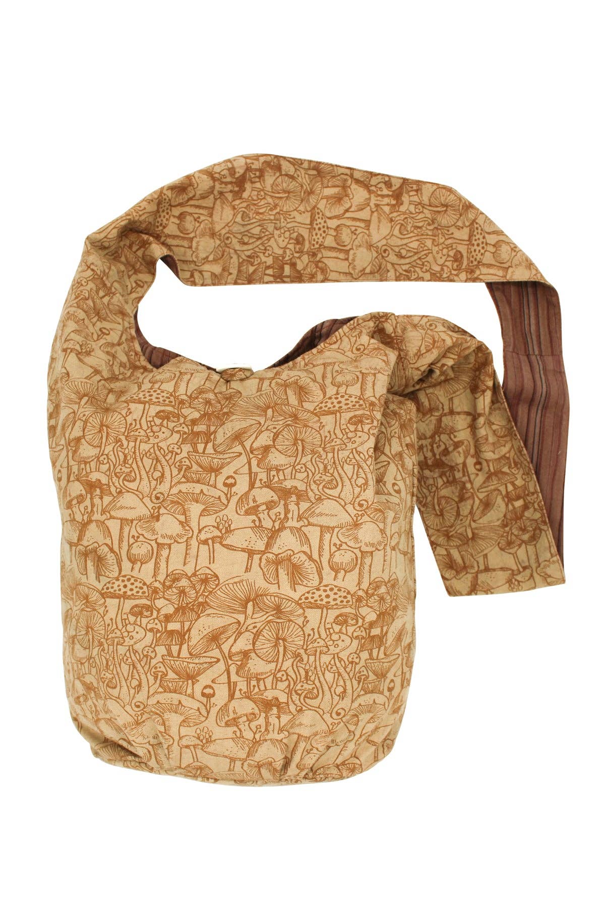 Boho Printed shoulder Bag: Sage / One Size