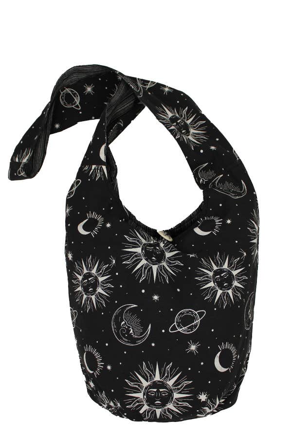 Boho Printed shoulder Bag: Sage / One Size