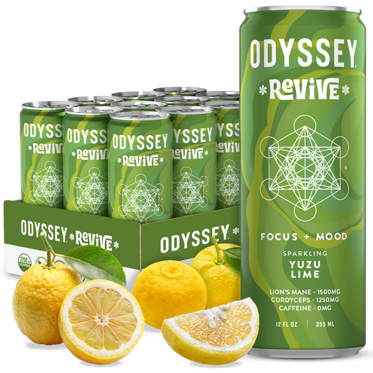 Yuzu Lime Revive Sparkling Mushroom Hydration