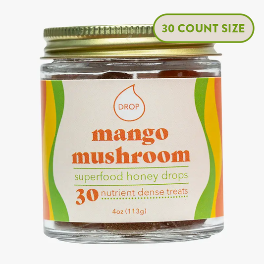 Mango Mushroom | Mushroom Honey Gummy | Immune & Pain Relief: 30 Count Jar (Standard Retail)