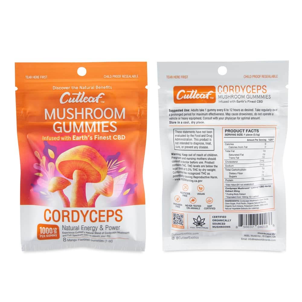 Cutleaf Exotics 1000mg Mushroom Gummies Nighttime