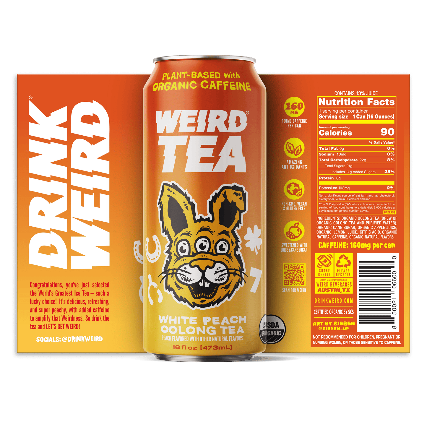 Organic White Peach Oolong Iced Tea