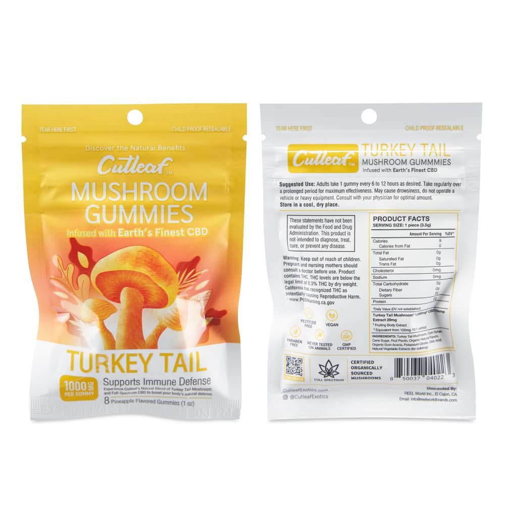 Cutleaf Exotics 1000mg Mushroom Gummies Nighttime