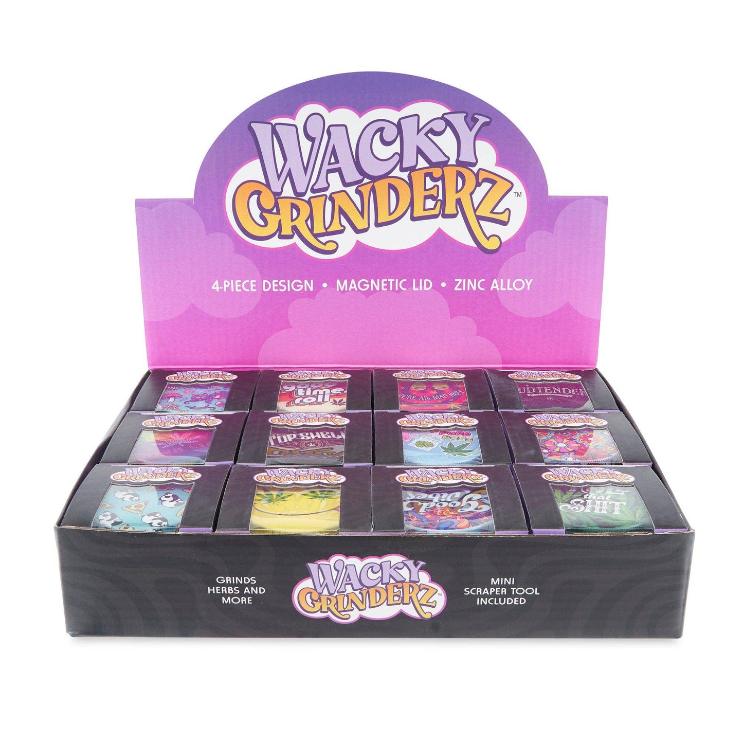 Wacky Grinderz 4pc 55mm Grinders - DukeCityHerbs