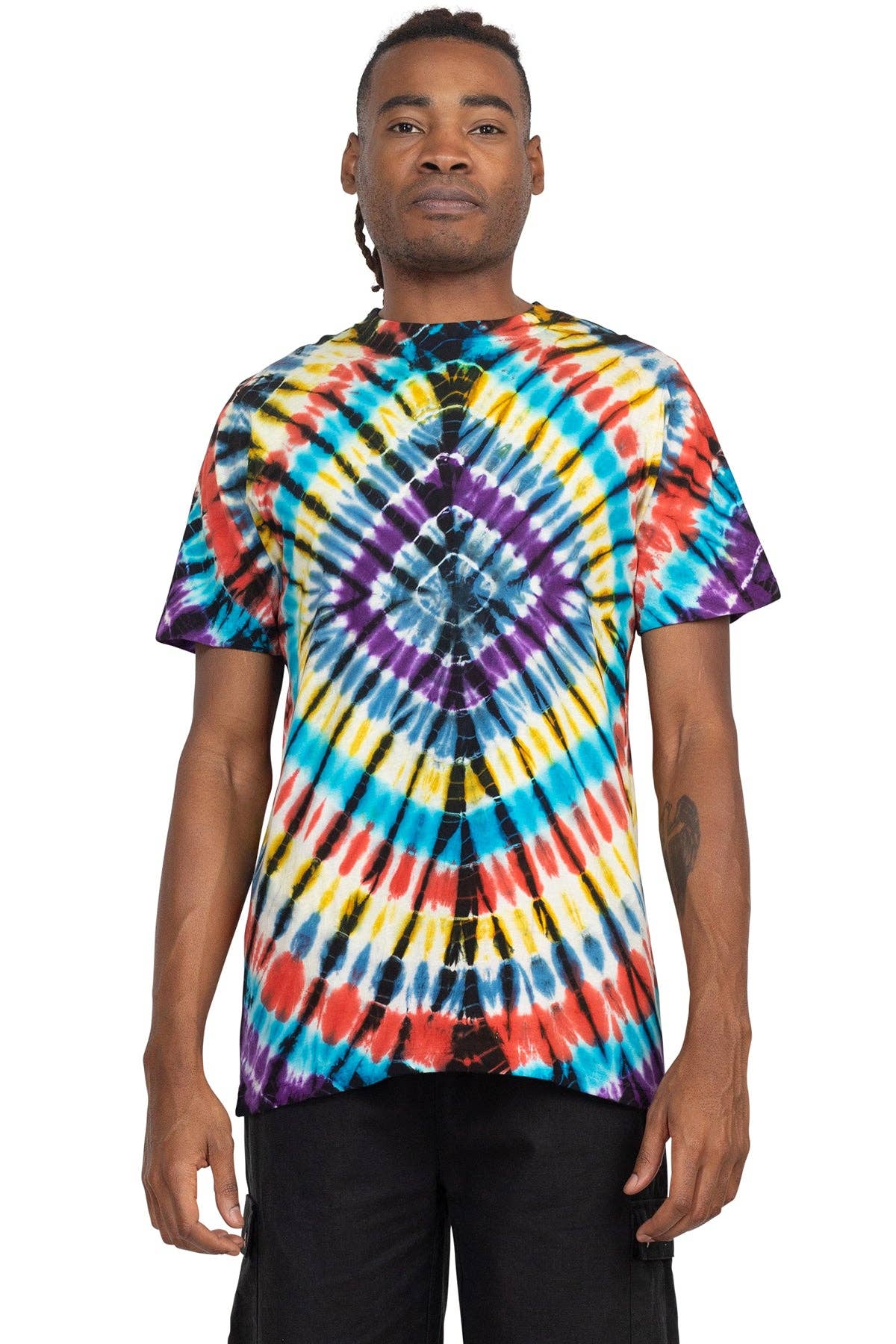 Unisex Diamond Tie-dye T-Shirt: Earth / Medium