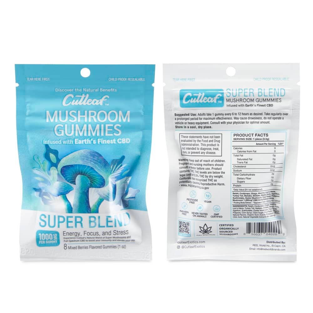 Cutleaf Exotics 1000mg Mushroom Gummies Nighttime
