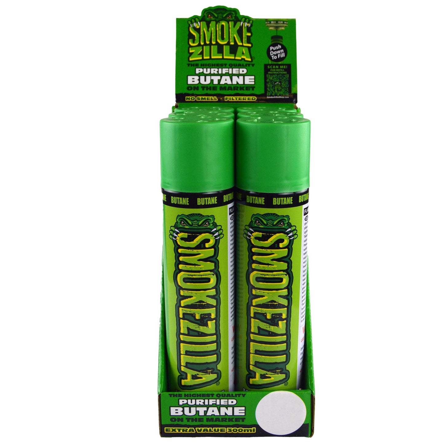 Smokezilla Bulk Butane Lighter Refill 300ML- 6/Display: Wholesale Price