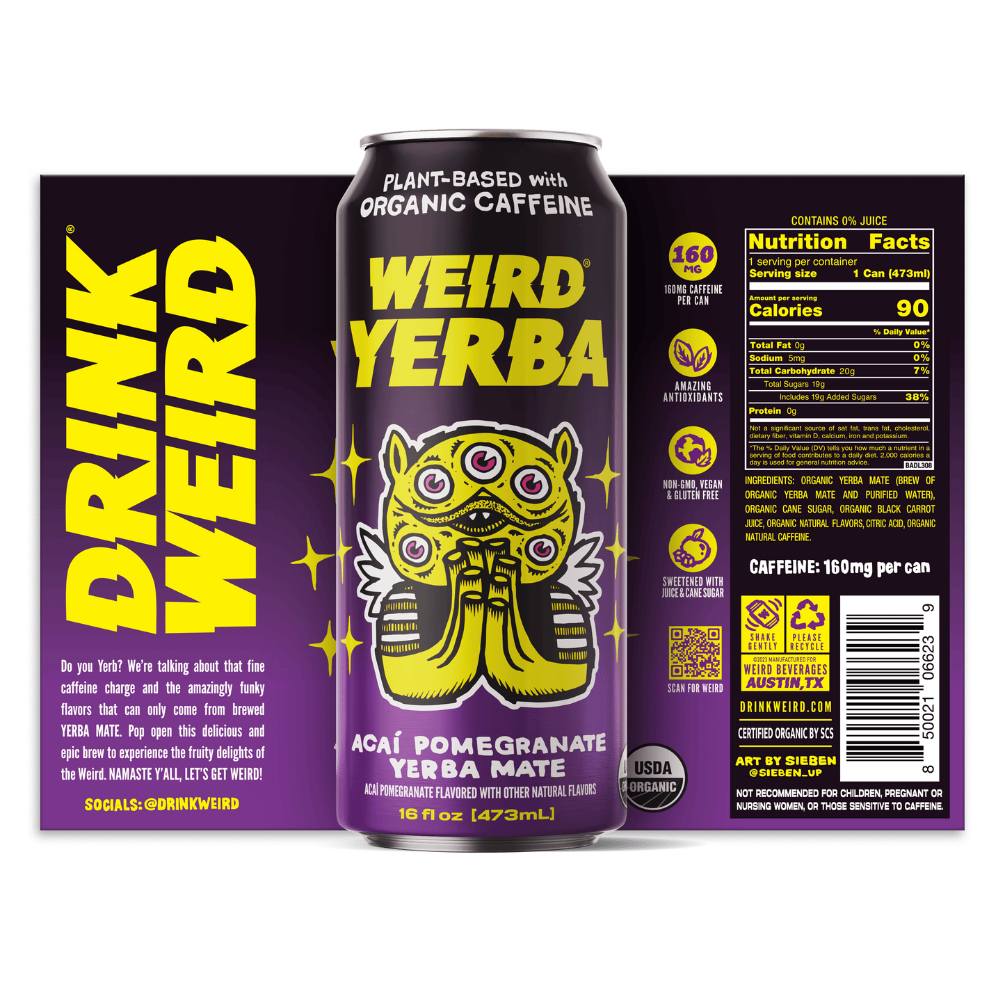 Organic Acai Pomegranate Yerba Mate