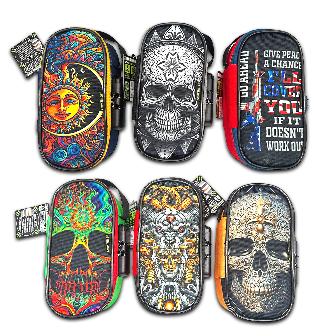 ZILLA LOCKING STASH BAG 6 PIECES PER DISPLAY