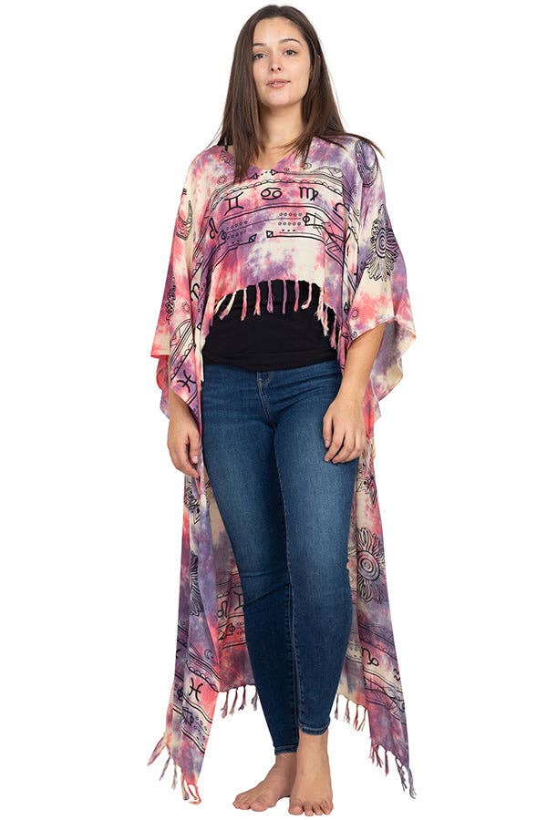 Mystical Hi Low Poncho: Violet / One Size