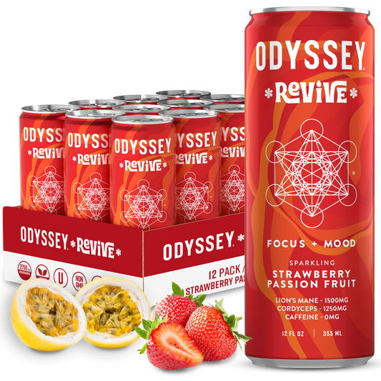 Strawberry Passion Fruit Revive Sparkling Mushroom Hydration