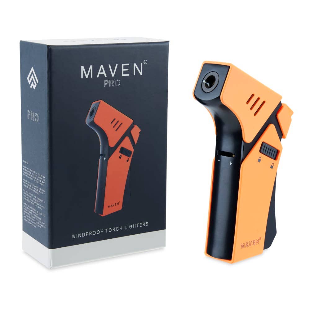 Maven Pro Butane Torch Lighter: Sunset Orange