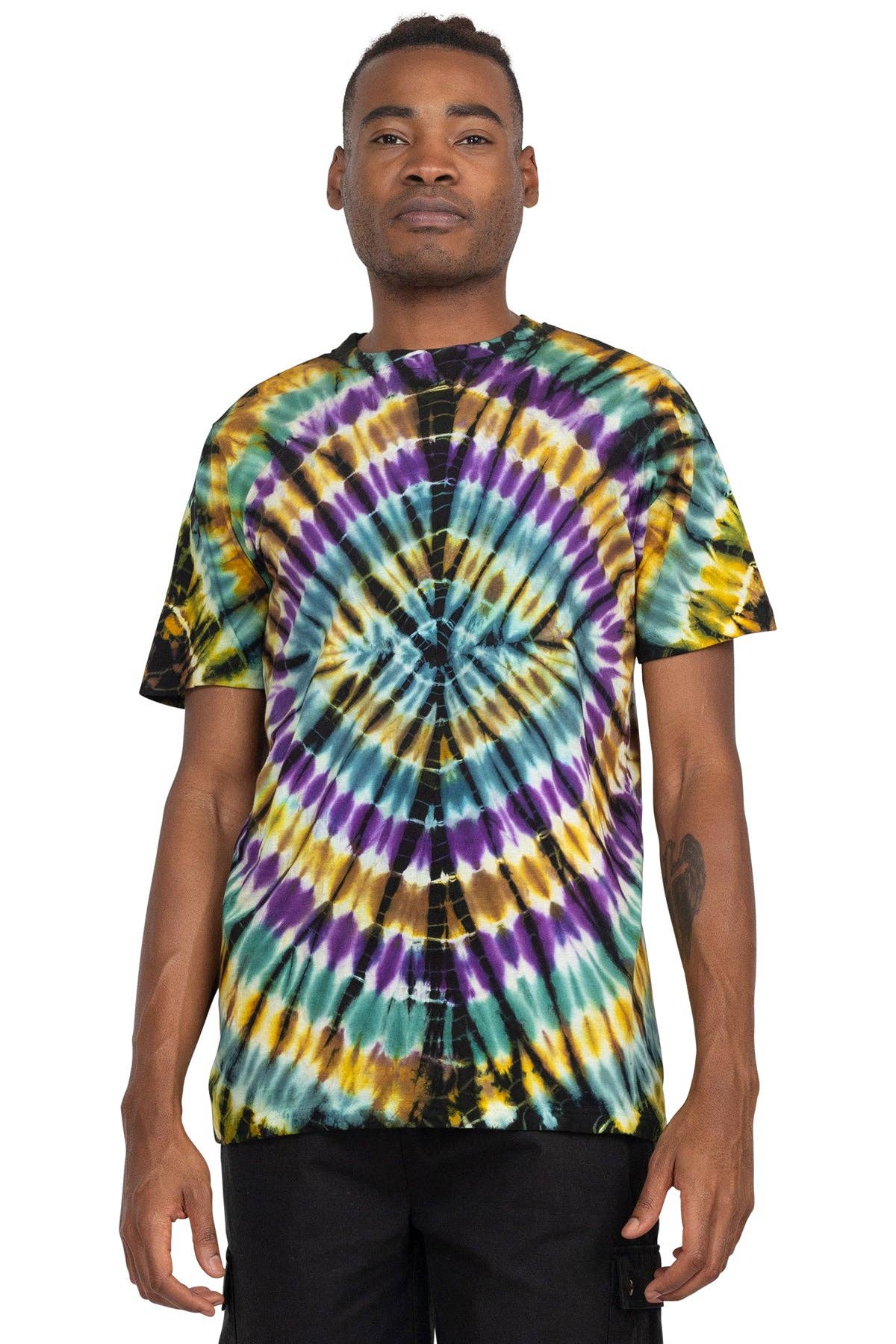 Unisex Diamond Tie-dye T-Shirt: Earth / Medium