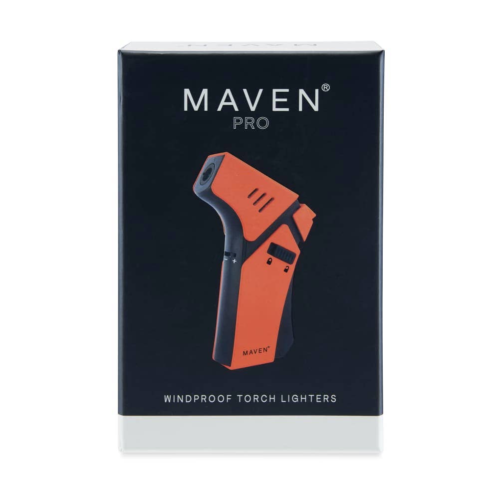 Maven Pro Butane Torch Lighter: Sunset Orange
