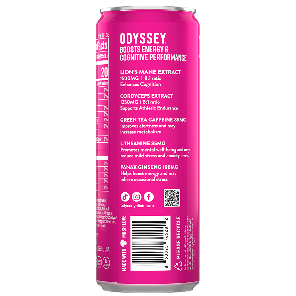 Dragon Fruit Lemonade 85mg Sparkling Mushroom Energy