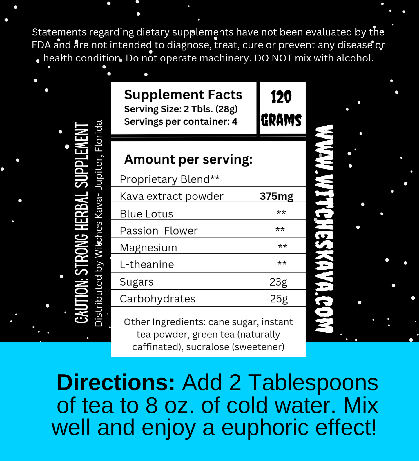 Kava Blend: Sweet Tea (kava & herb blend): 1oz up to 5oz packages