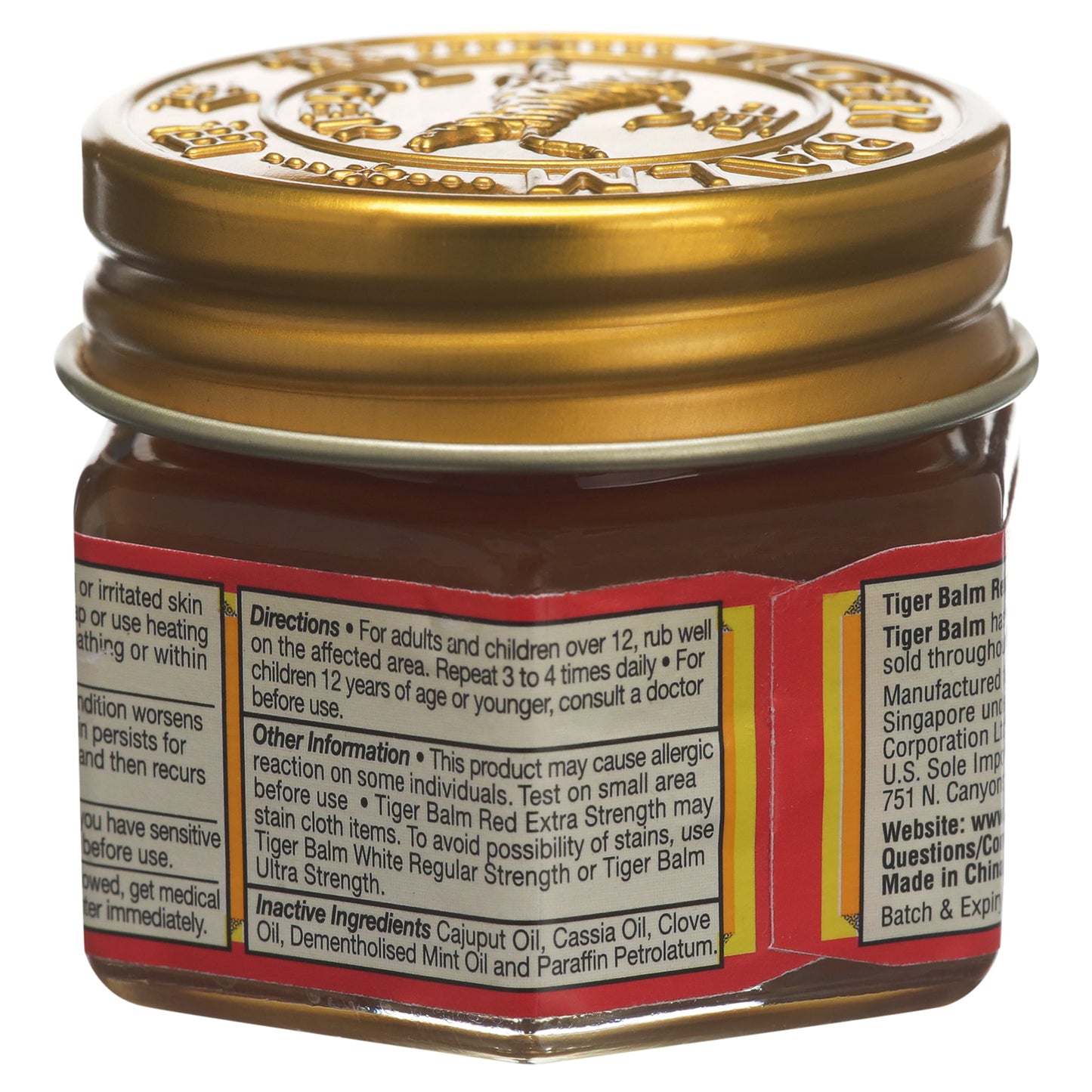 Tiger Balm Pain Relieving Ointment Red Extra Strength - DukeCityHerbs