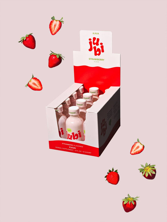 Jubi 12, 2oz bottle Strawberry Chill - Refreshing Relax Shot: Shots