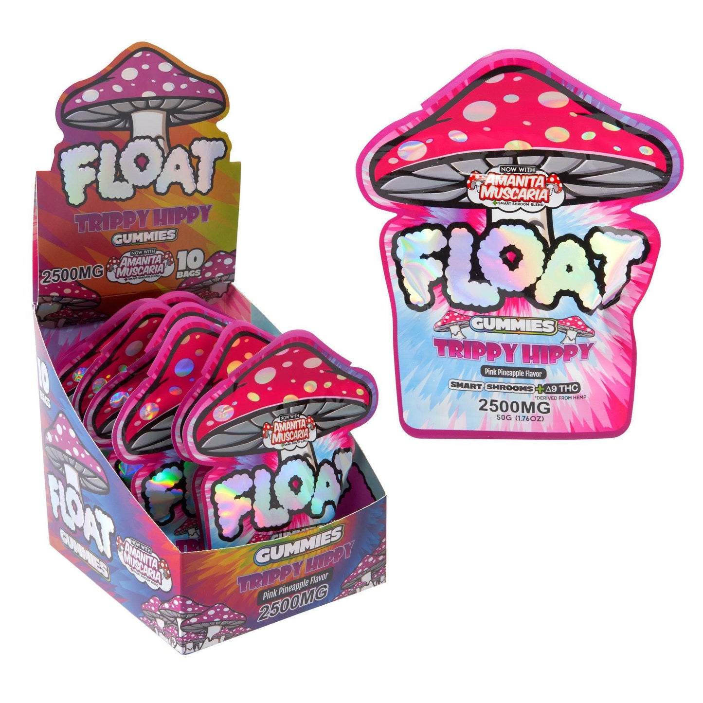 Float 2500mg Mushroom Gummies – 10ct: Tropical Trip