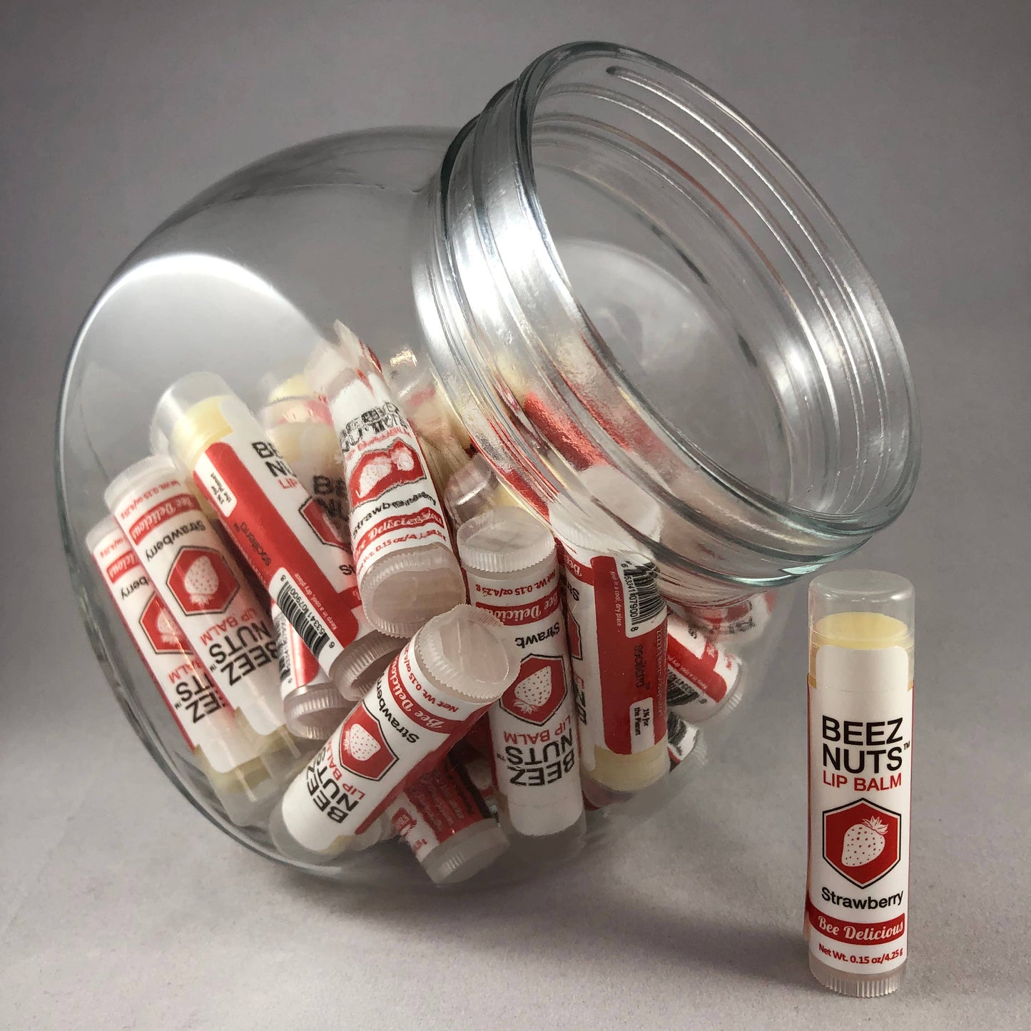 Beez Nuts Lip Balms Fishbowl Display: Assorted / 36 Count