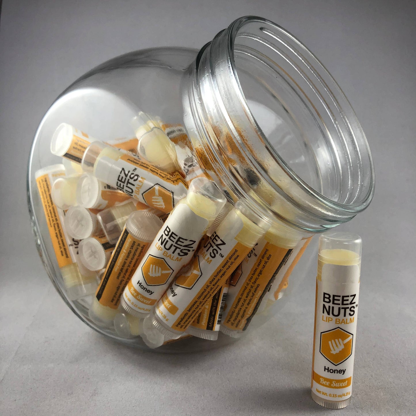 Beez Nuts Lip Balms Fishbowl Display: Assorted / 36 Count