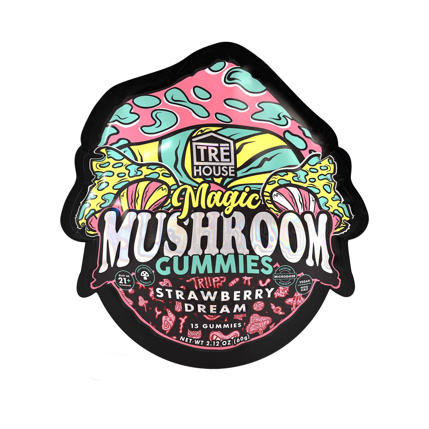 Tre House 15pk Mushroom Gummies –: Strawberry Dream
