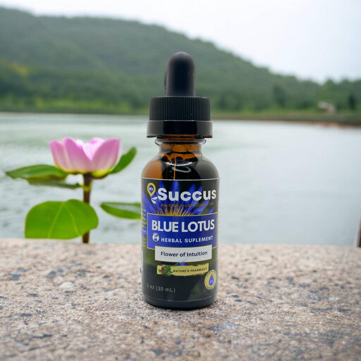 Blue Lotus Tincture - The Flower of Intuition (High Potency) : Alcohol Extract / 1 fl oz