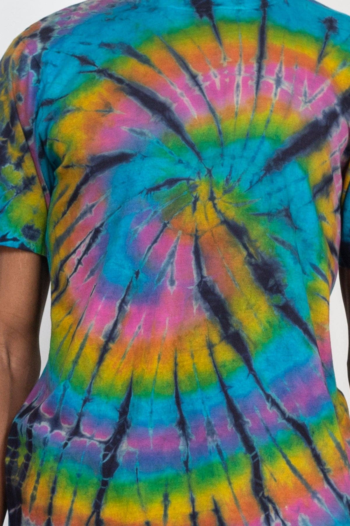 Unisex Rainbow Arc Tie-dye T-Shirt: Rainbow / Medium