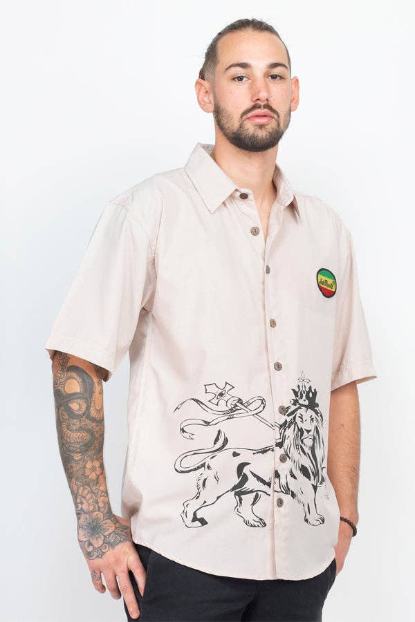 Lion of Judah Men's Rasta Shirt: Black / XX-Large