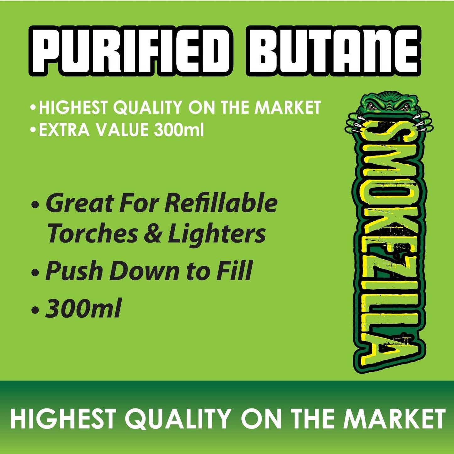 Smokezilla Bulk Butane Lighter Refill 300ML- 6/Display: Wholesale Price
