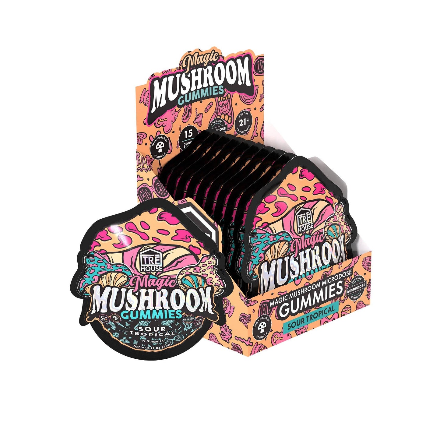Tre House 15pk Mushroom Gummies –: Strawberry Dream