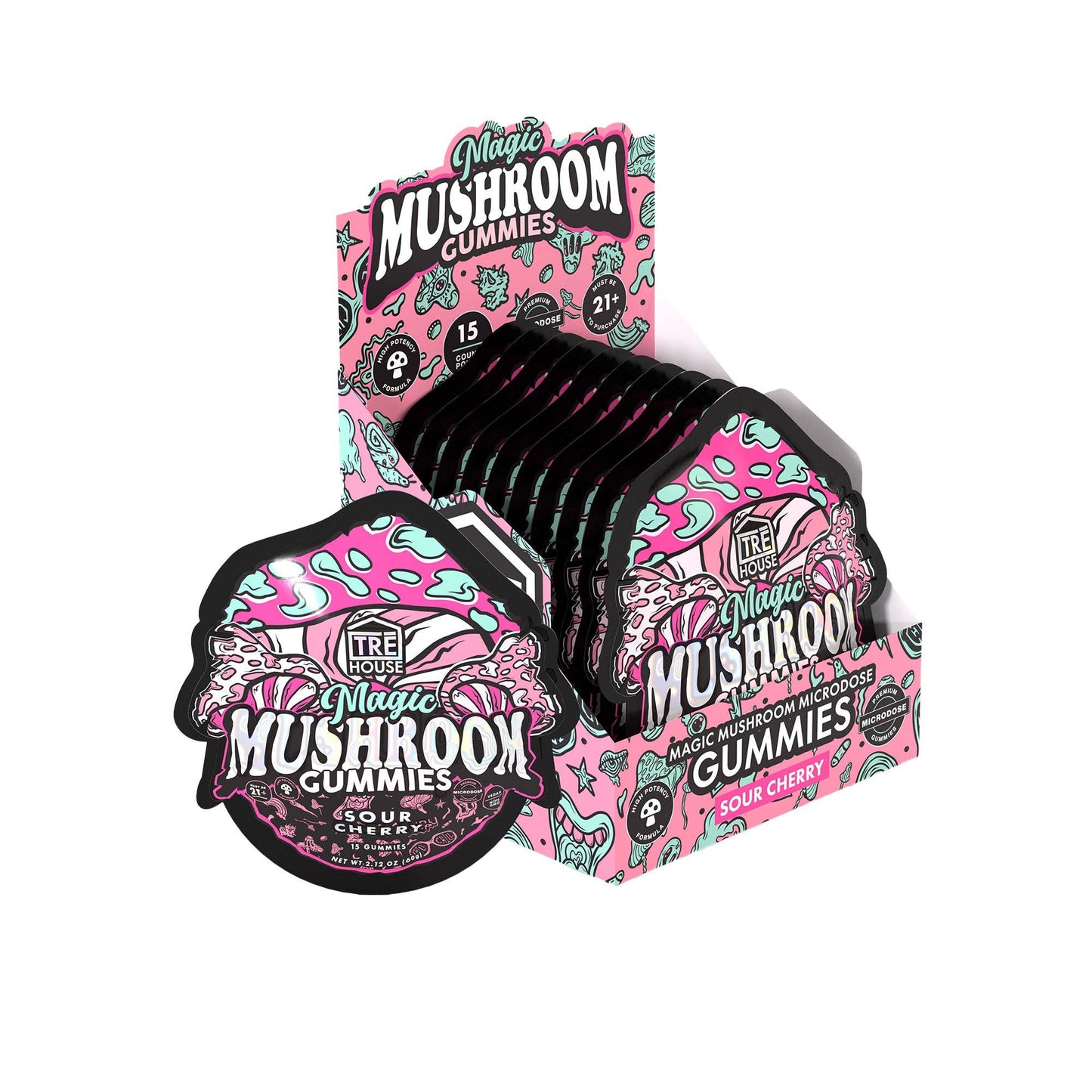 Tre House 15pk Mushroom Gummies –: Strawberry Dream
