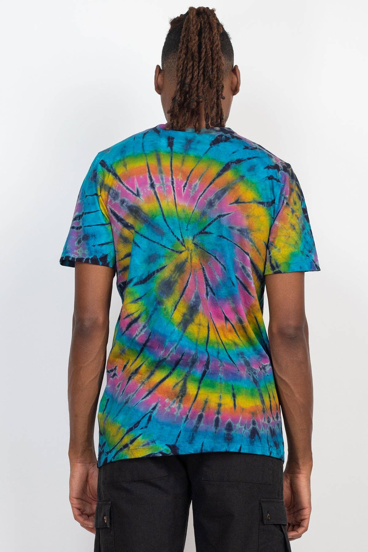 Unisex Rainbow Arc Tie-dye T-Shirt: Rainbow / Medium