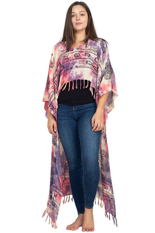 Mystical Hi Low Poncho: Violet / One Size