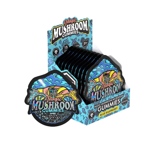 Tre House 15pk Mushroom Gummies –: Blue Raspberry