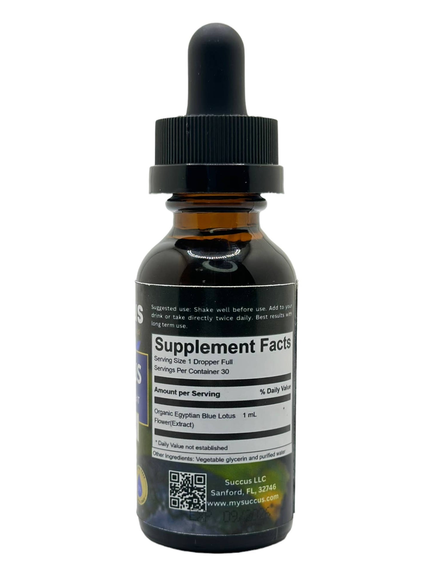 Blue Lotus Tincture - The Flower of Intuition (High Potency) : Alcohol Extract / 1 fl oz
