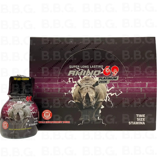 RHINO 69 Shots (Platinum 250K), Super Long Lasting,