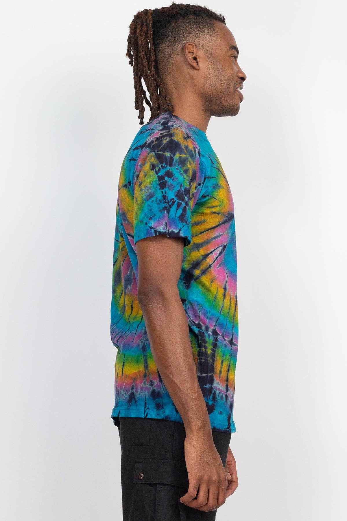 Unisex Rainbow Arc Tie-dye T-Shirt: Rainbow / Medium
