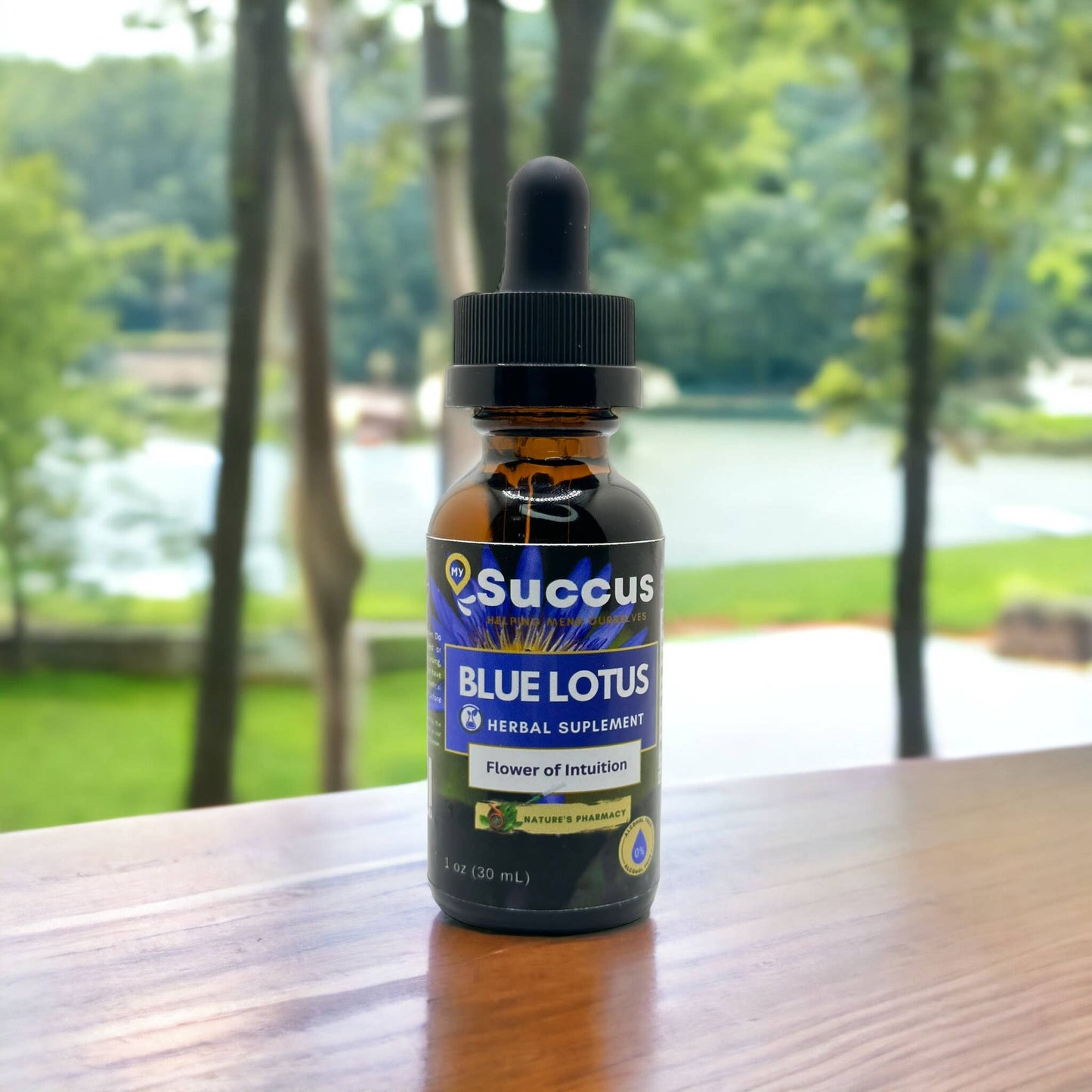 Blue Lotus Tincture - The Flower of Intuition (High Potency) : Alcohol Extract / 1 fl oz