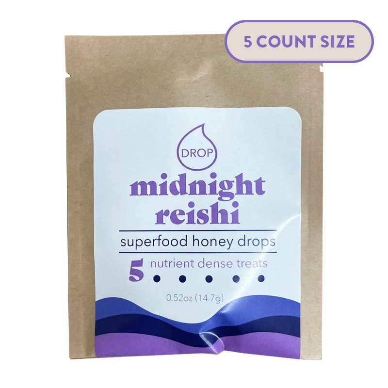 Midnight Reishi | Mushroom Honey Gummy | Sleep & Relaxation: 30 Count Jar (Standard Retail)