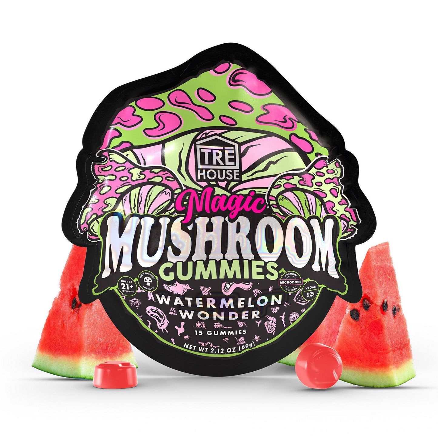 Tre House 15pk Mushroom Gummies –: Strawberry Dream