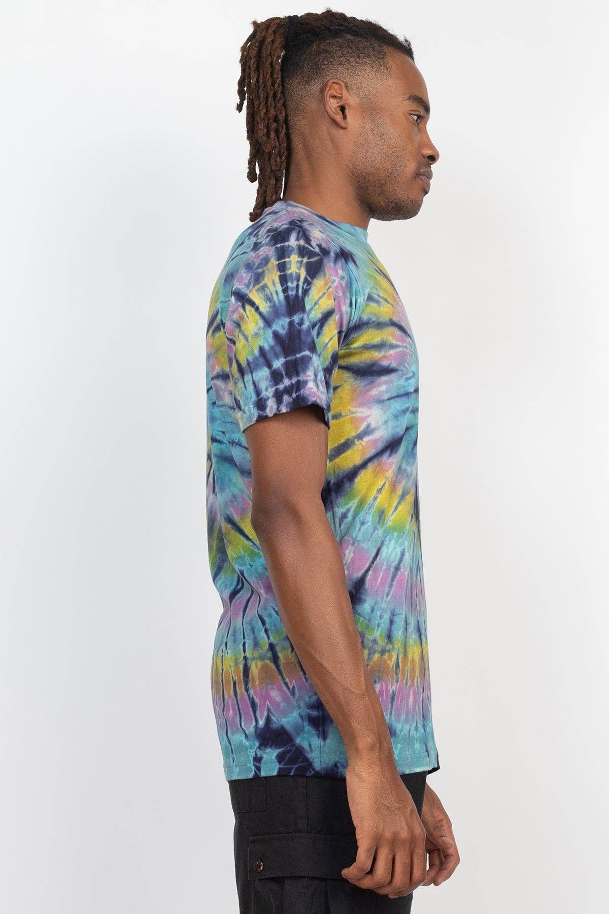 Unisex Rainbow Arc Tie-dye T-Shirt: Rainbow / X-Large