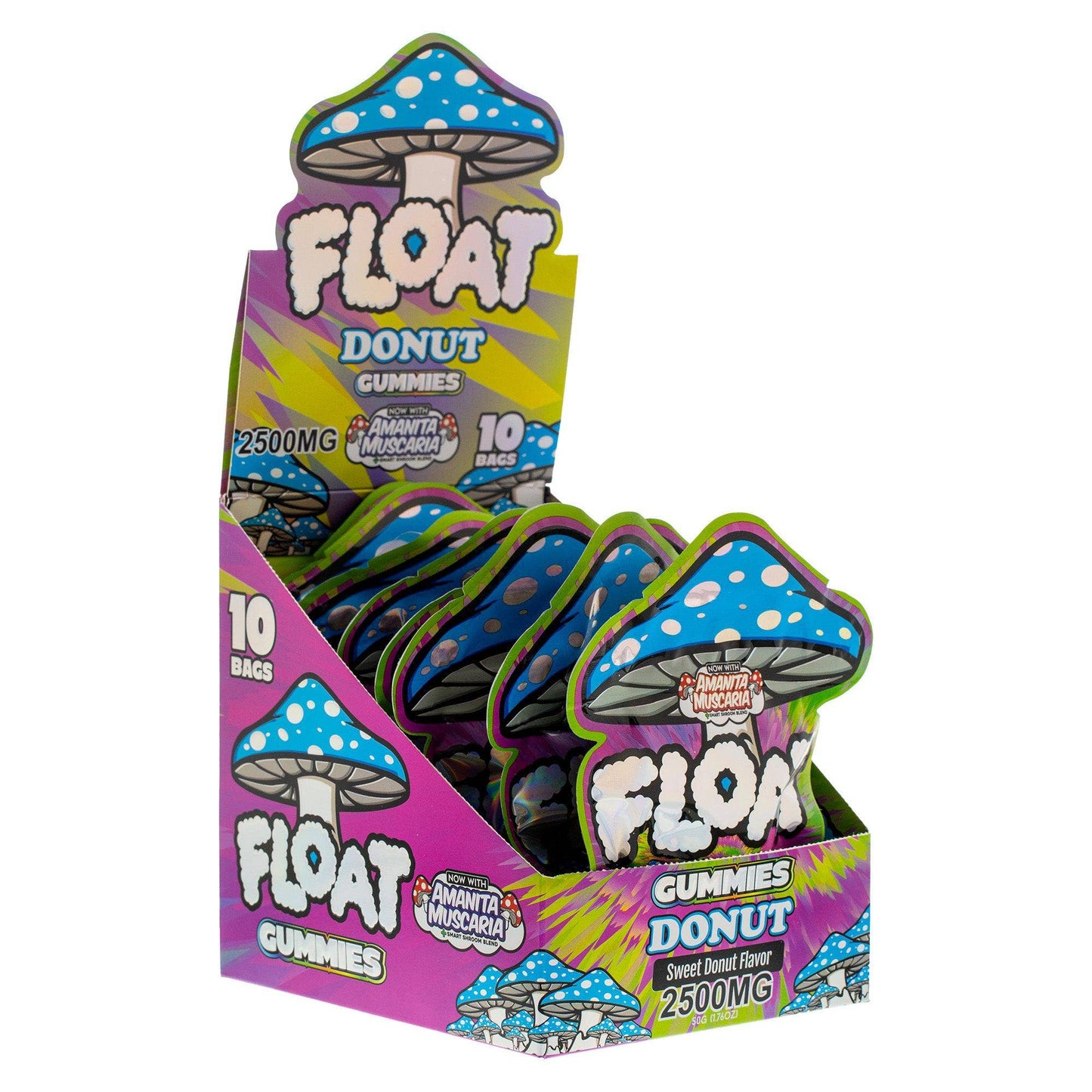Float 2500mg Mushroom Gummies – 10ct: Tropical Trip