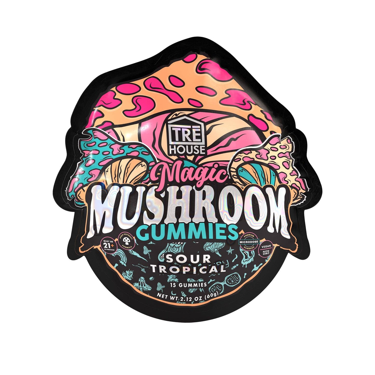 Tre House 15pk Mushroom Gummies –: Strawberry Dream