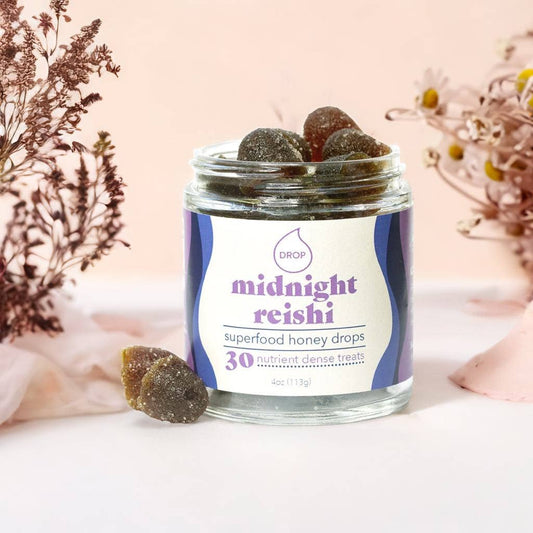 Midnight Reishi | Mushroom Honey Gummy | Sleep & Relaxation: 30 Count Jar (Standard Retail)