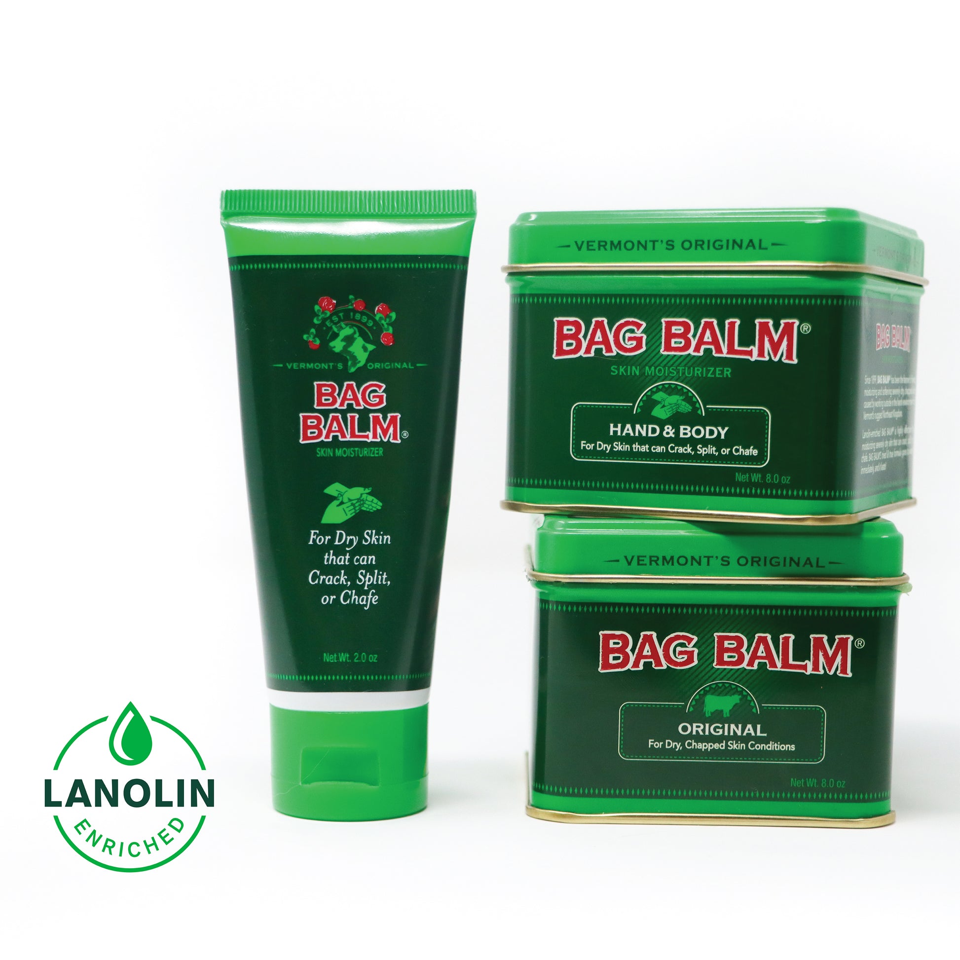 Bag Balm Vermont's Original Skin Moisturizer, Moisturizing Ointment for Dry Skin, 8 Ounce Tin - DukeCityHerbs