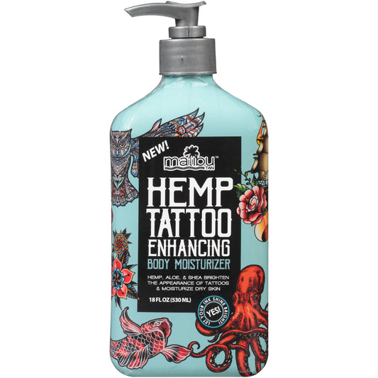 Malibu Tan Hemp Tattoo Enhancing Body Moisturizer, 18 fl oz - DukeCityHerbs