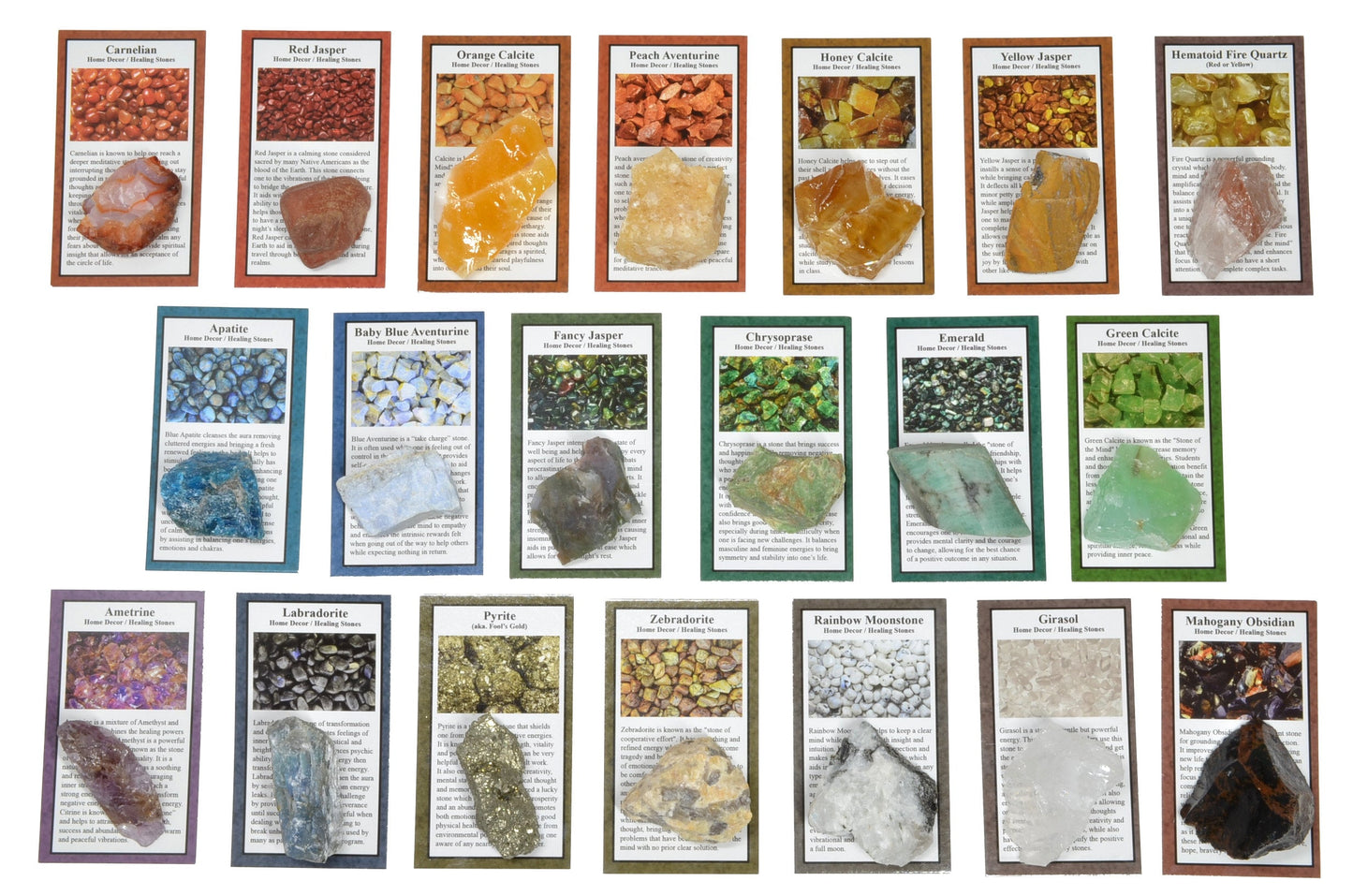 50 Different Rough Stones with Identification Cards - The Best Starter Rock Collection and Activity Kit! - DukeCityHerbs